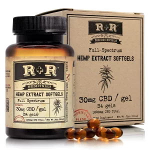 R+R Full-Spectrum 30mg CBD Softgels